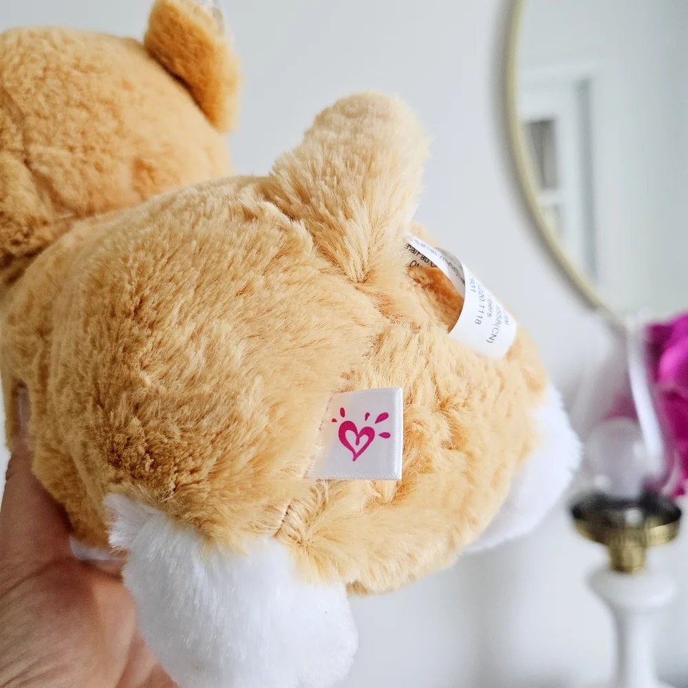 NWT Justice Corgi Plush Flip Sequin Puppy Gold Crown Cute Stuffed Dog